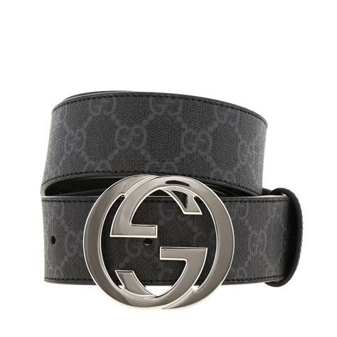 cintura gucci uomo tutta nera|cintura gucci outlet.